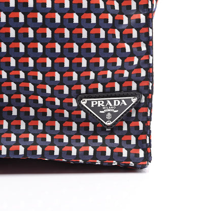 Prada Saffiano Nylon Tessuto Stampato Tote Rosso 9 of 9