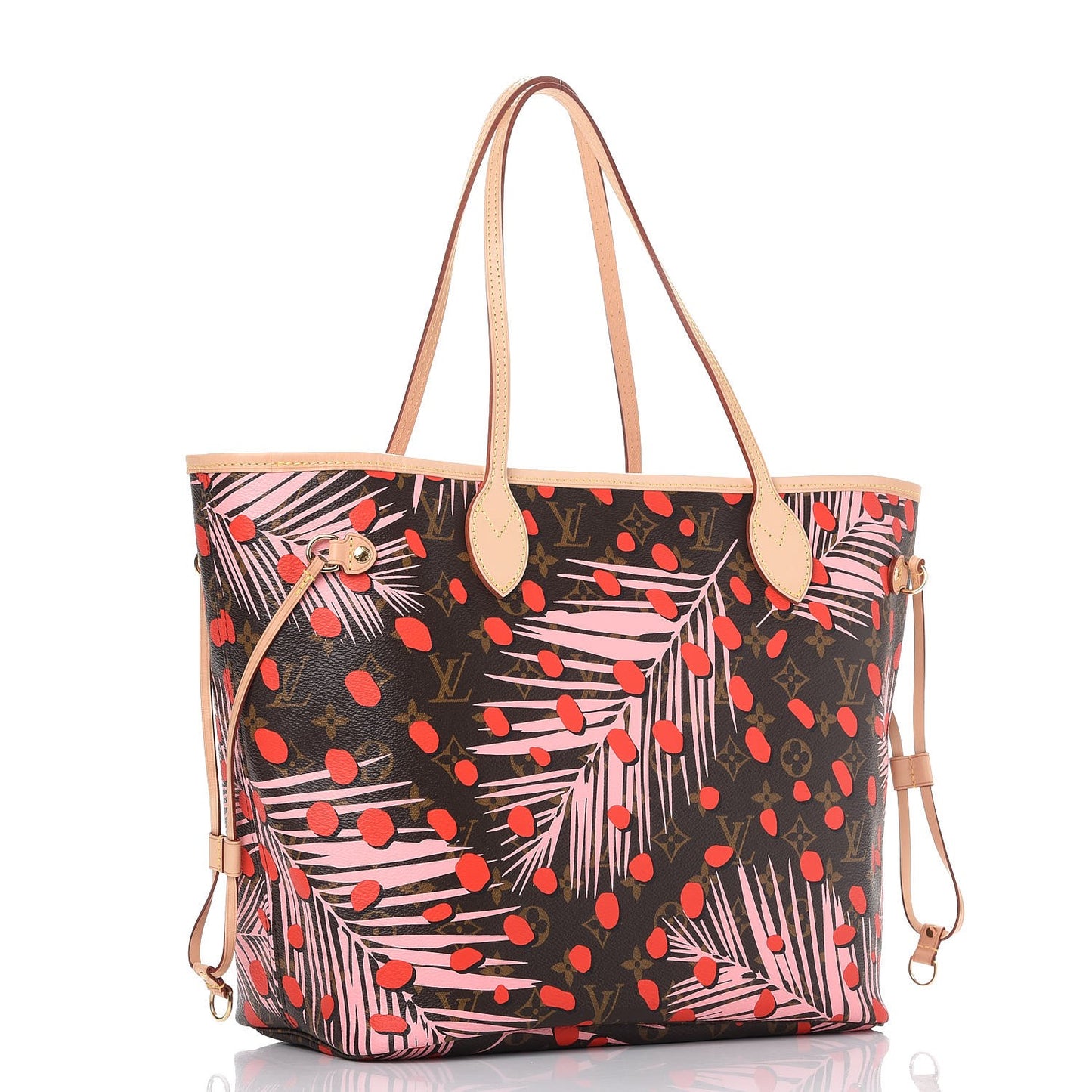 Monogram Jungle Dots Neo Neverfull MM Sugar Pink Poppy