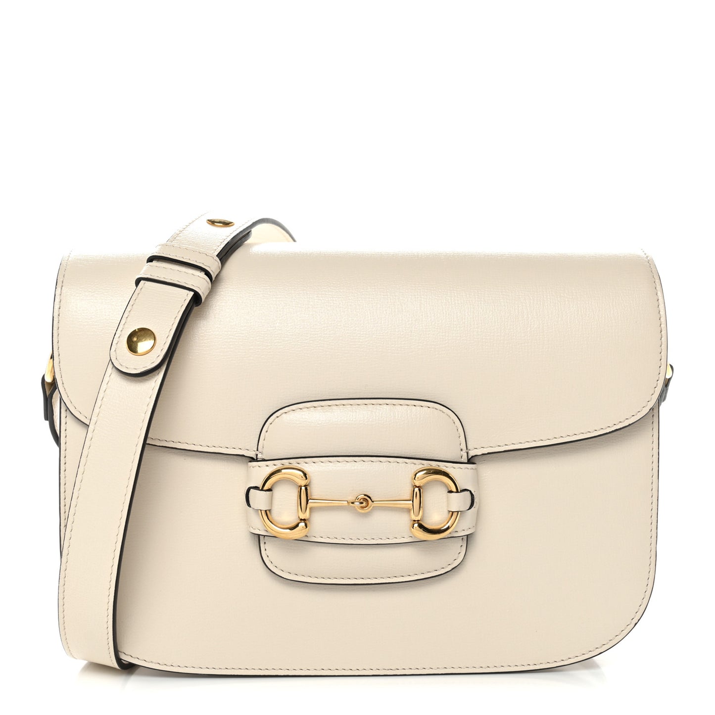 Azalea Calfskin Horsebit 1955 Shoulder Bag Mystic White