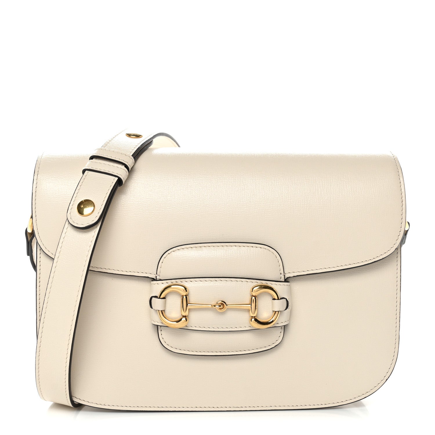 Gucci Azalea Calfskin Horsebit 1955 Shoulder Bag Mystic White 1 of 13