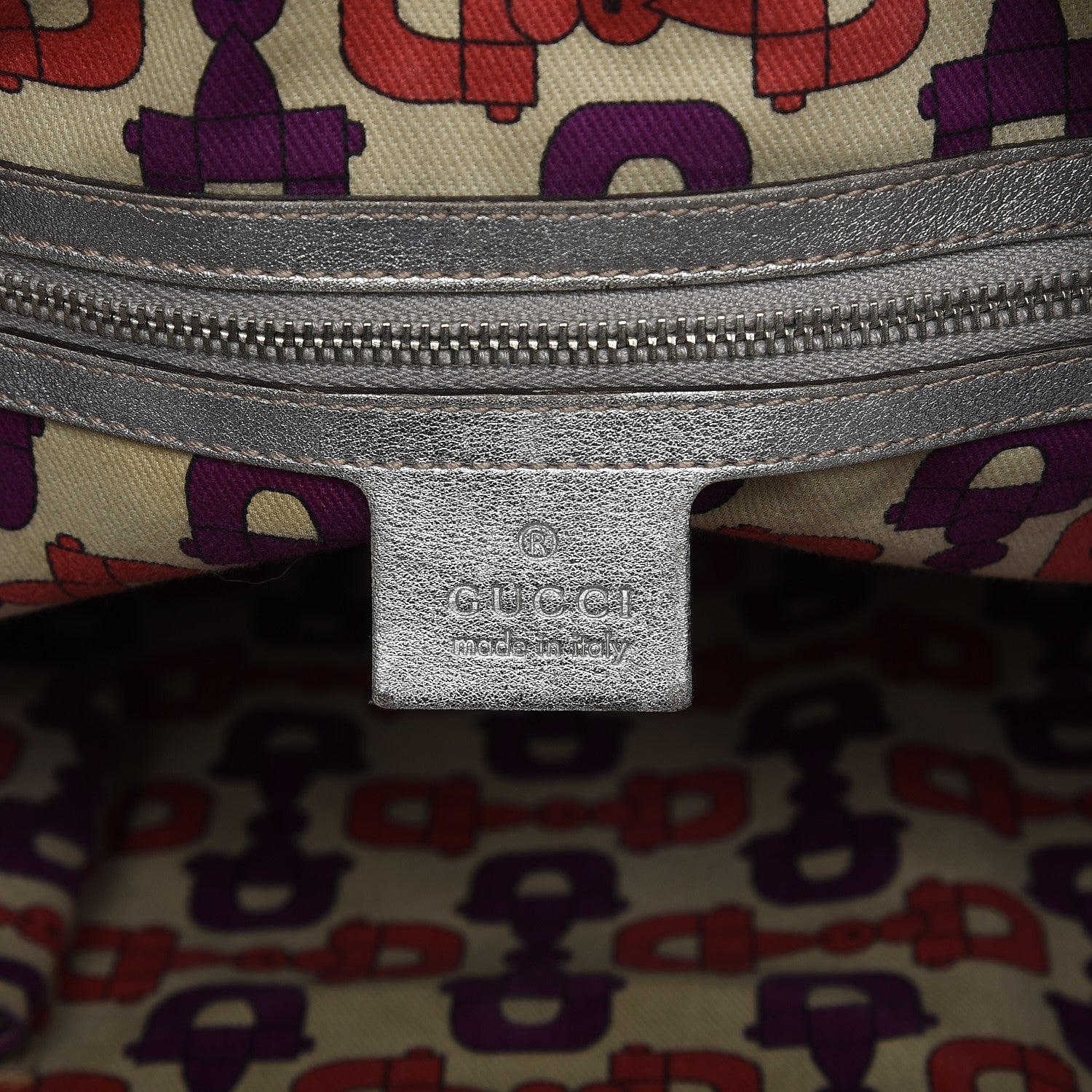 Gucci Guccissima Medium Britt Tote Silver 8 of 17