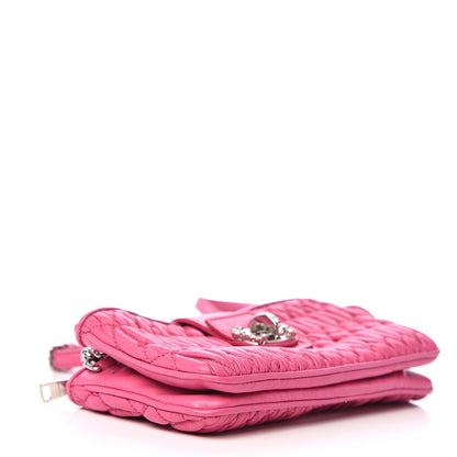 Miu Miu Nappa Matelasse Crystal Clutch Fuxia 3 of 8