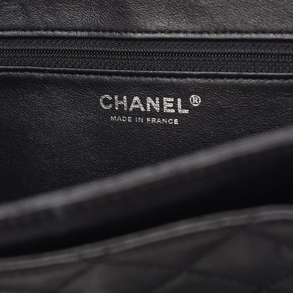 Chanel Lambskin Quilted CC Accordion Shopping Bag Black 5 of 14