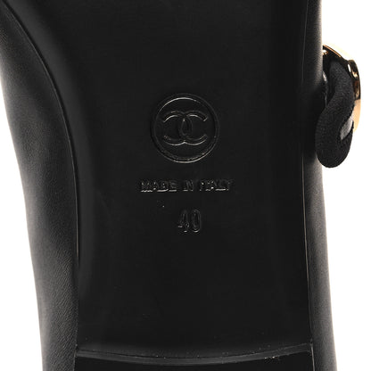 Chanel Lambskin Mary Jane Flats 40 Black 7 of 9