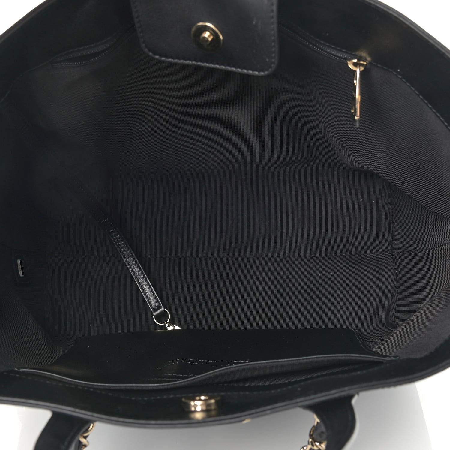 Chanel Calfskin Stitched Shopping Tote Black 5 of 18