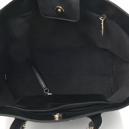 Chanel Calfskin Stitched Shopping Tote Black 5 of 18