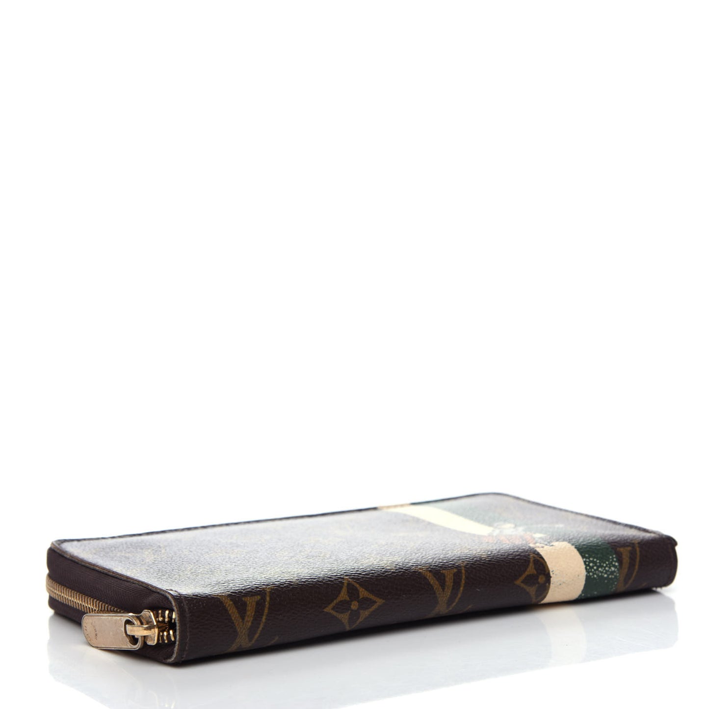 Monogram Groom Zippy Organizer Wallet Green