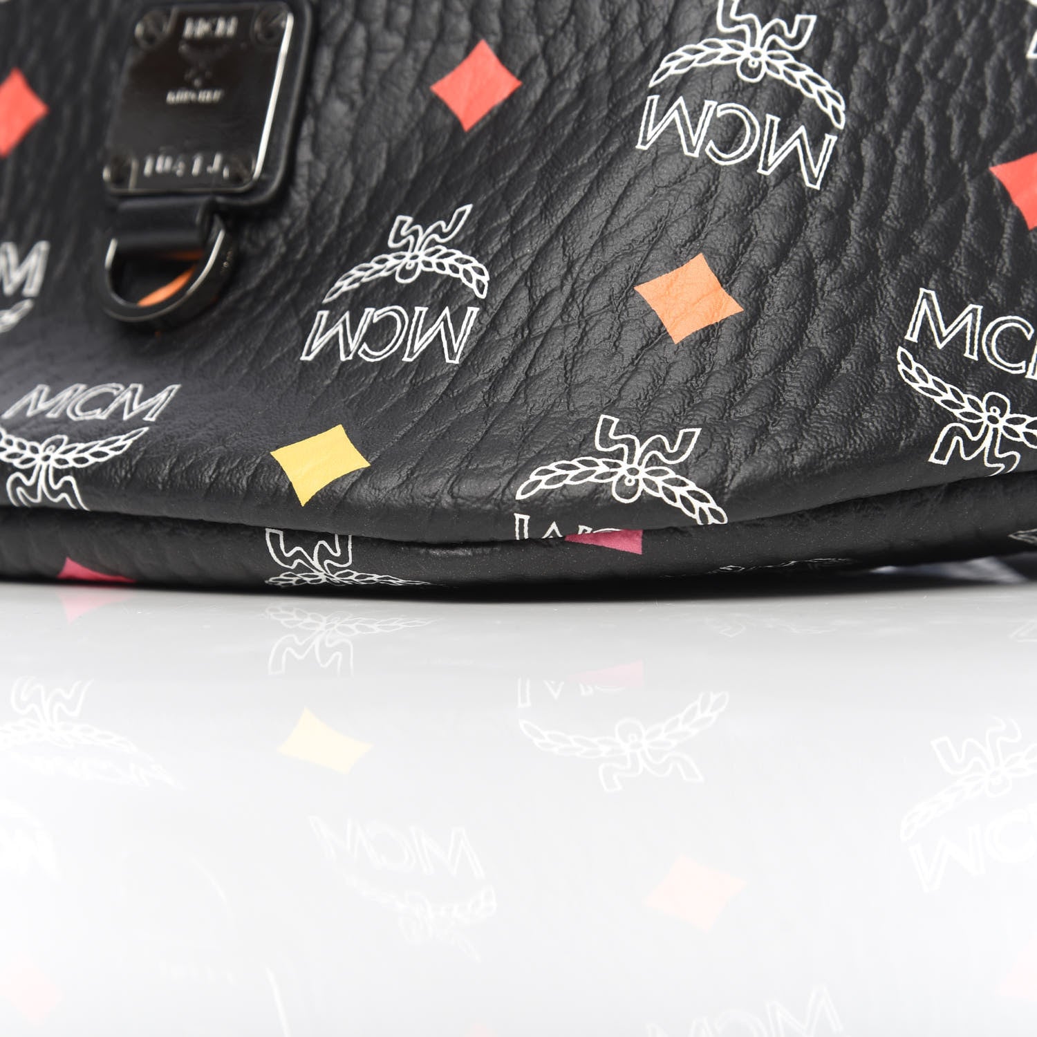 MCM Skyoptic Visetos Small Fursten Belt Bag Diamond Black 10 of 10