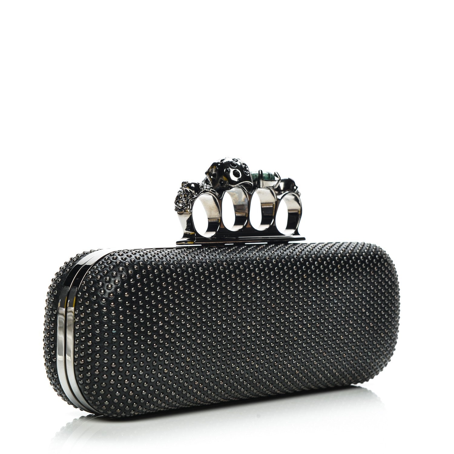 Alexander McQueen Studded Knucklebox Clutch Black 3 of 9
