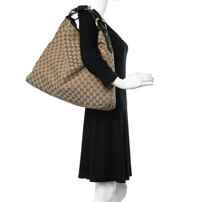 Gucci Monogram Large Horsebit Chain Hobo Dark Brown 2 of 12