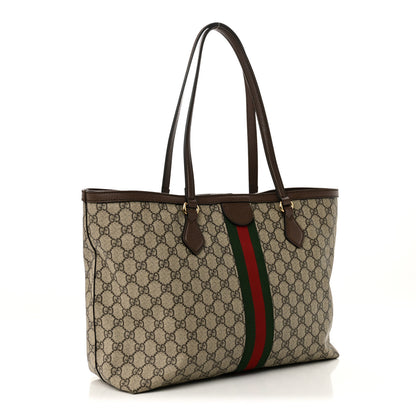Gucci GG Supreme Monogram Medium Ophidia Shopping Tote Brown 3 of 10