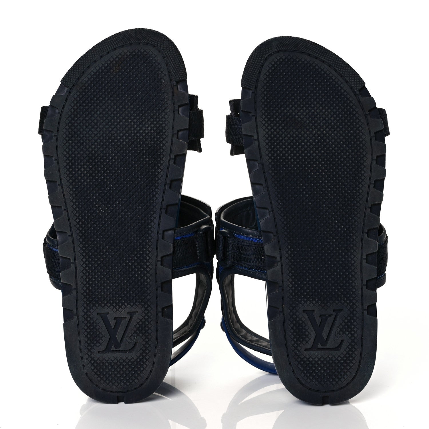 Louis Vuitton Damier Graphite Sandals 8 Navy 5 of 8