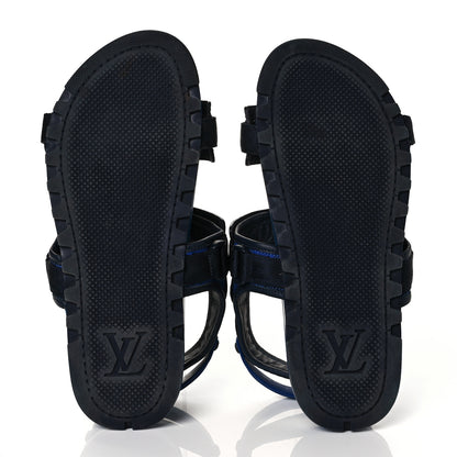Louis Vuitton Damier Graphite Sandals 8 Navy 5 of 8