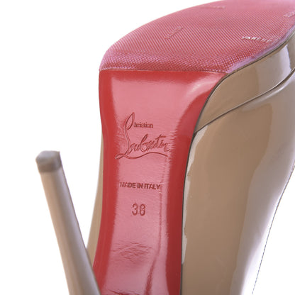 Christian Louboutin Patent New Simple 120 Pumps 38 Nude 9 of 10