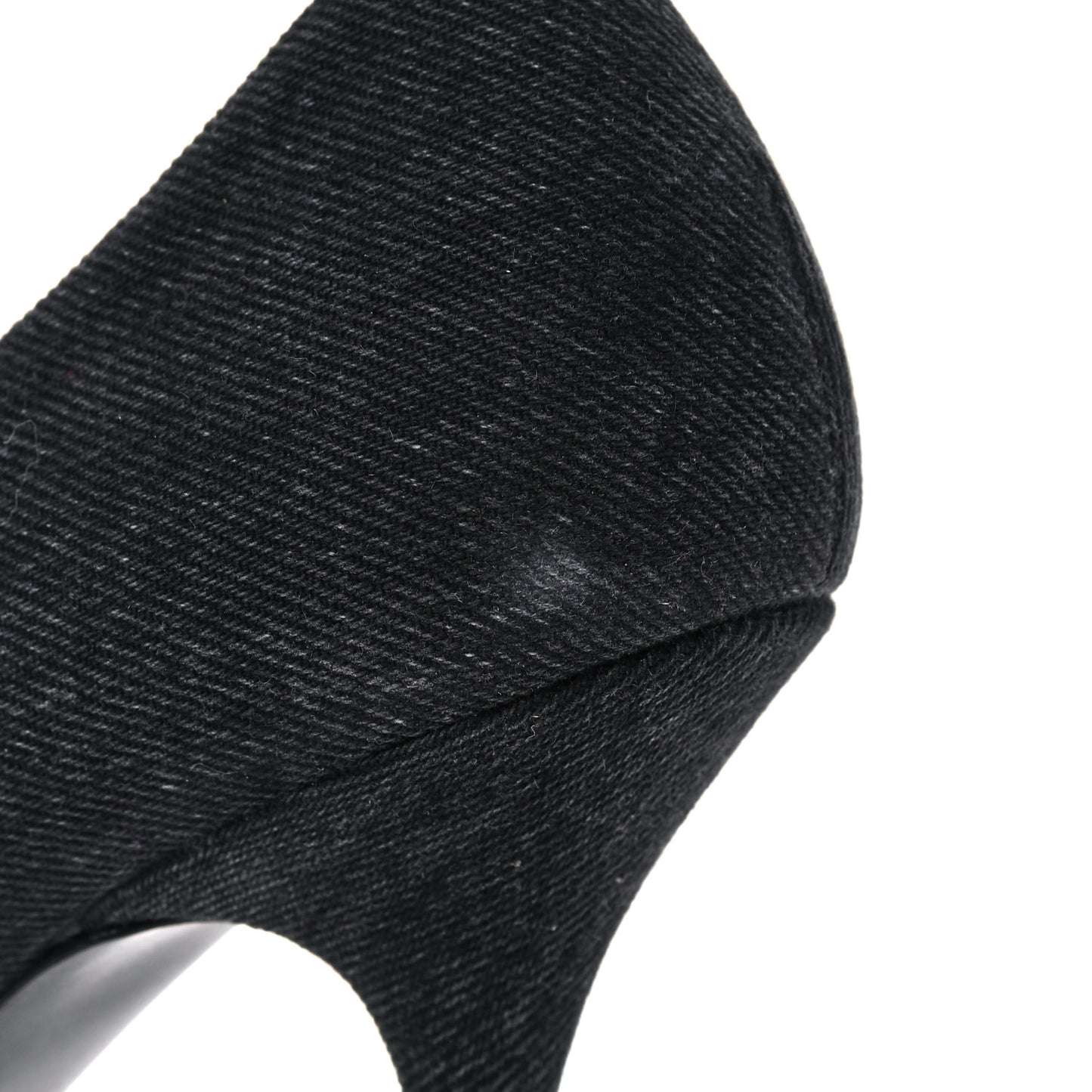 Denim BB D'Orsay Pointed Toe Knife 80mm Pump 39 Black