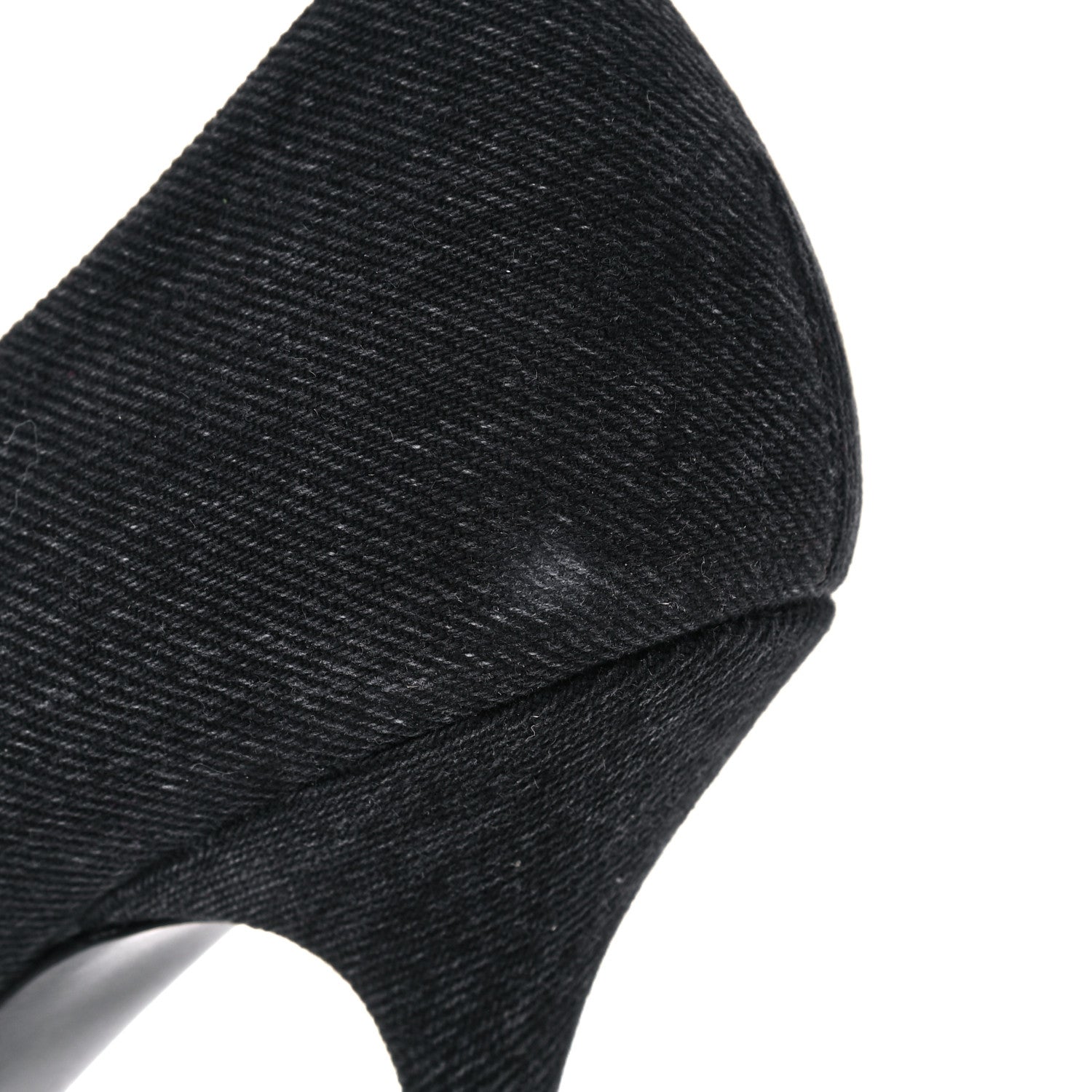 Balenciaga Denim BB D'Orsay Pointed Toe Knife 80mm Pump 39 Black 12 of 14