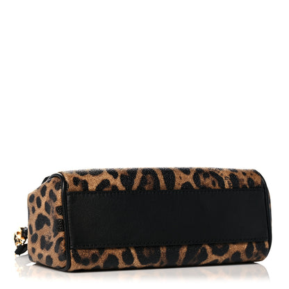 Dolce & Gabbana Dauphine Leopard Print Mini Miss Sicily Satchel Black 4 of 10