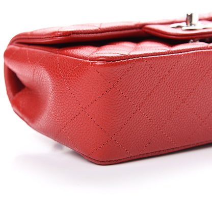 Chanel Caviar Quilted Mini Rectangular Flap Red 8 of 10