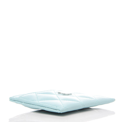 Chanel Lambskin Quilted Card Holder Light Blue 4 of 9