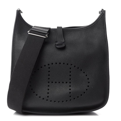 Hermes Taurillon Clemence Evelyne III PM Black 1 of 10