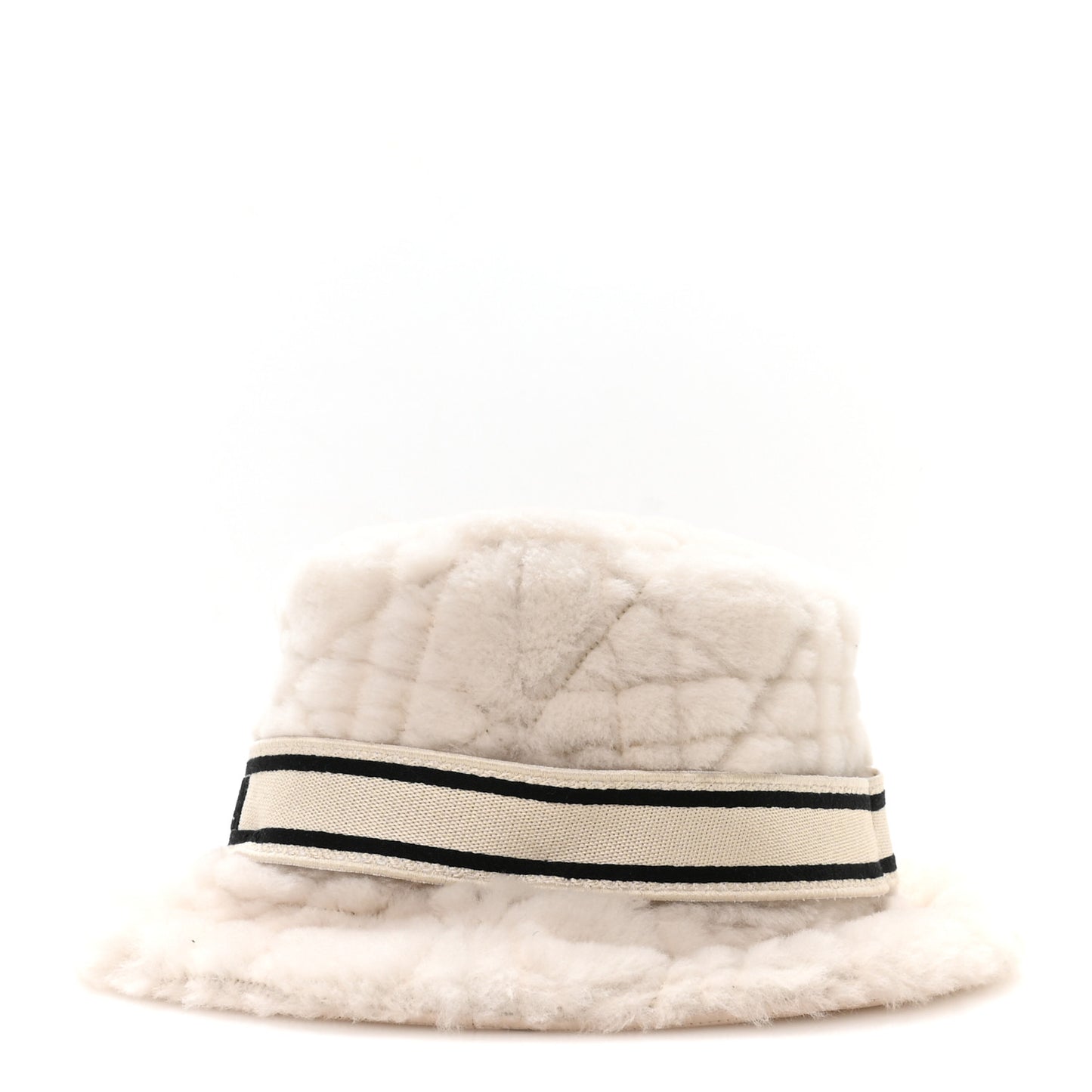 Shearling Cannage D-Bobby Bucket Hat 58 Ecru