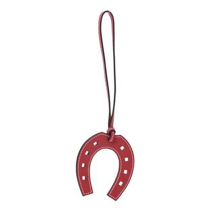 Hermes Swift Paddock Horseshoe Bag Charm Rouge Grenat 1 of 4