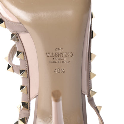 Valentino Garavani Patent Nappa Rockstud Ankle Strap 100mm Pumps 40.5 Water Rose Poudre 8 of 9