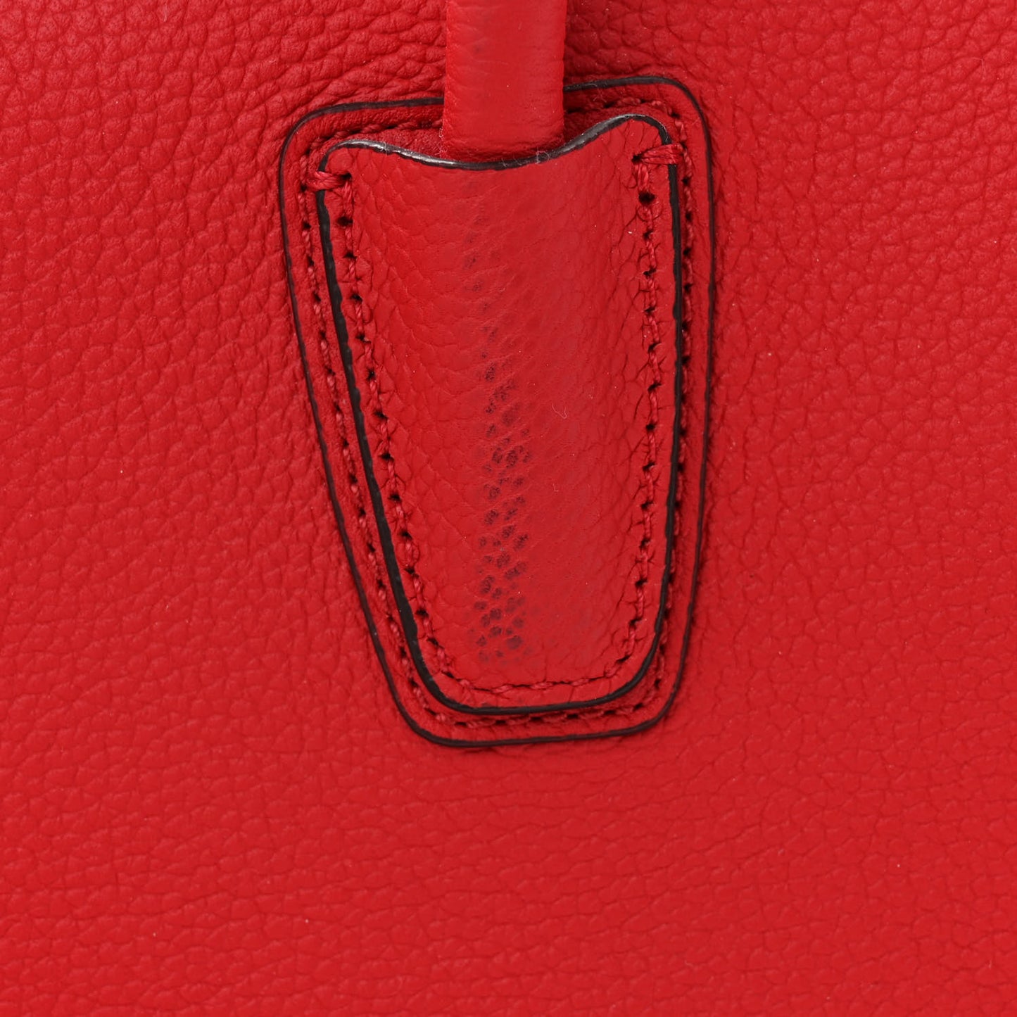 Grained Calfskin Medium Milla Tote Ruby Red