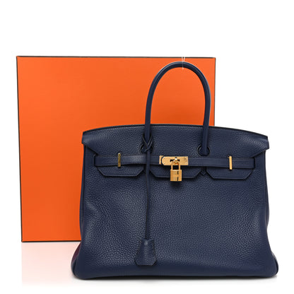 Hermes Togo BIRKIN 35 Bleu Saphir 15 of 15