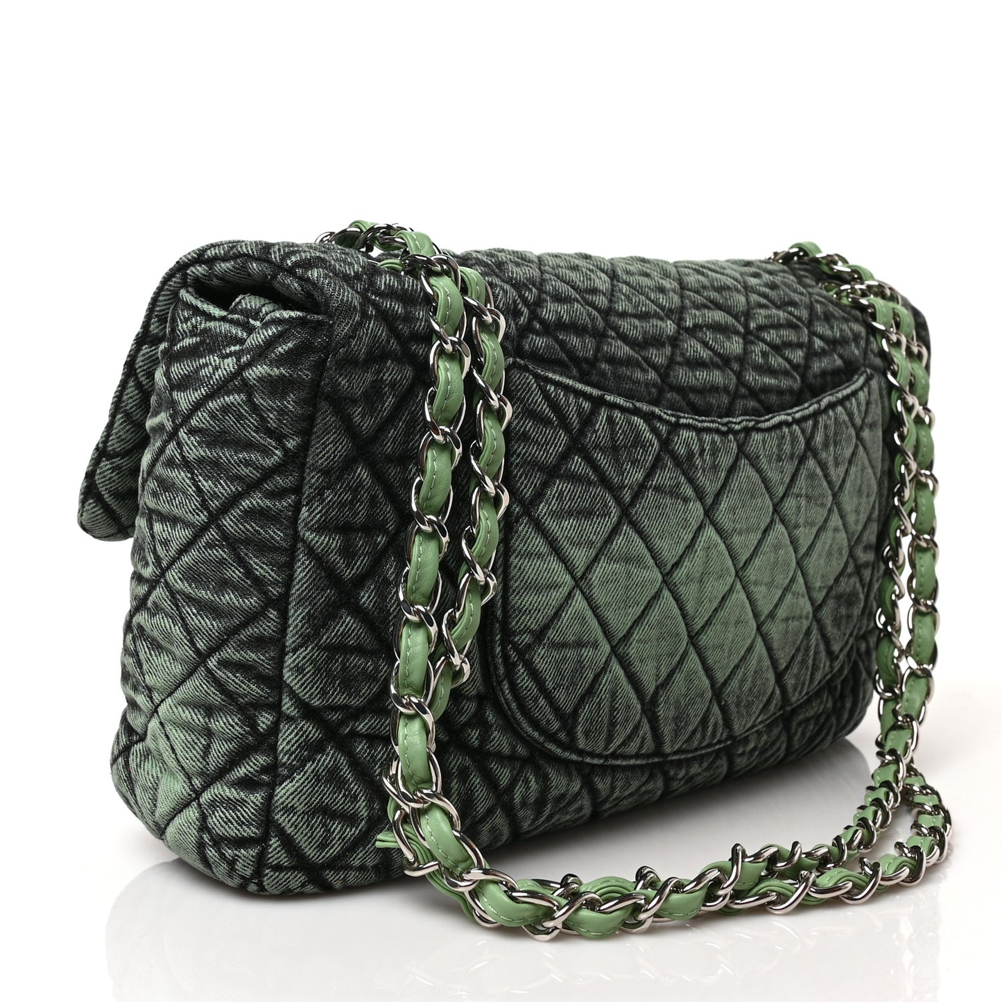 Denim Quilted Denimpression Flap Green Black