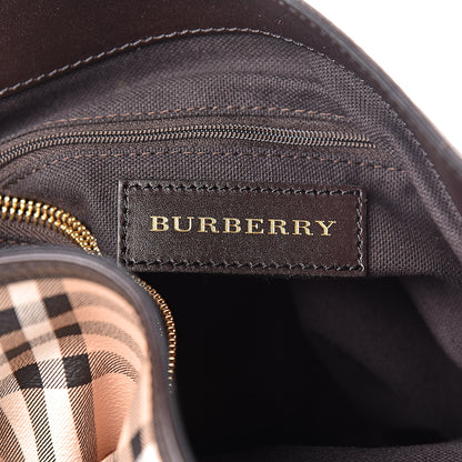 Burberry Haymarket Check Medium Golderton Tote Chocolate 6 of 9
