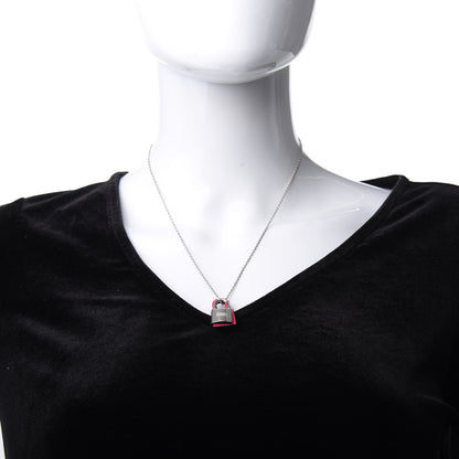 Hermes Swift Small O'Kelly Pendant Necklace Rose Mexico 2 of 6