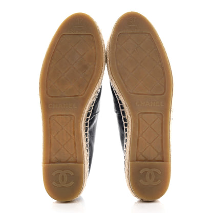 Chanel Lambskin CC Espadrilles 37 Navy Fuchsia Black 5 of 9