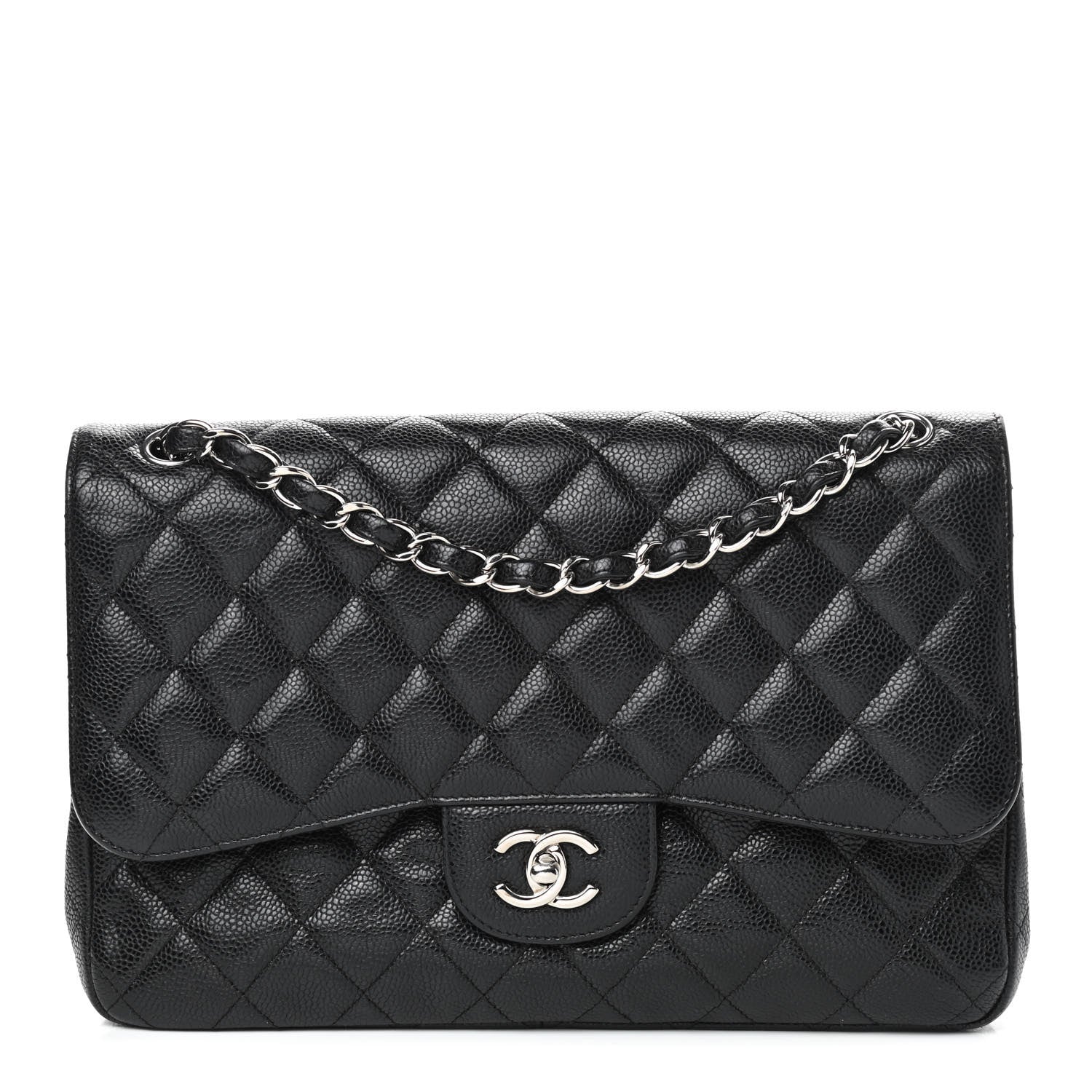 Chanel Caviar Quilted Jumbo Double Flap Black 1 of 10
