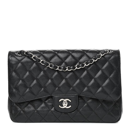 Chanel Caviar Quilted Jumbo Double Flap Black 1 of 10