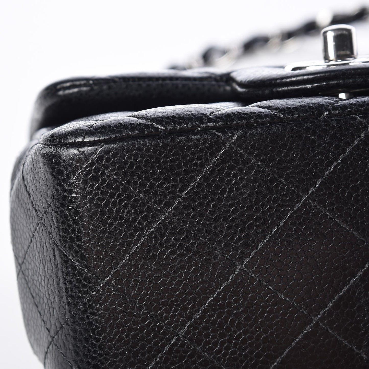 Caviar Quilted Mini Square Flap Black