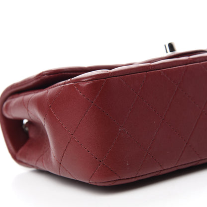 Chanel Lambskin Quilted Mini Rectangular Flap Burgundy 6 of 13