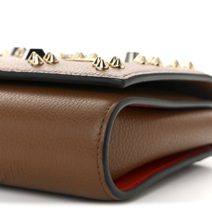 Christian Louboutin Calfskin Spikes Loubinthesky Paloma Wallet On Chain  Biscotto 10 of 11