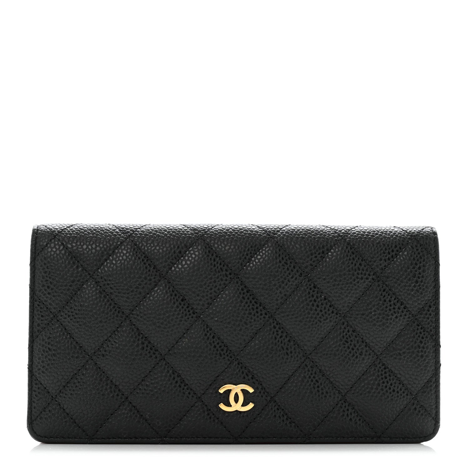 Chanel Caviar Quilted Yen Wallet Black 1 of 10