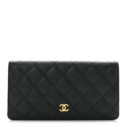 Chanel Caviar Quilted Yen Wallet Black 1 of 10