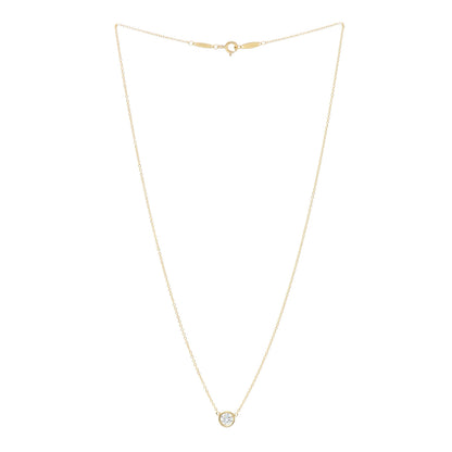 Tiffany 18K Yellow Gold Diamond .41ct Elsa Peretti Diamonds by the Yard Pendant Necklace 3 of 5