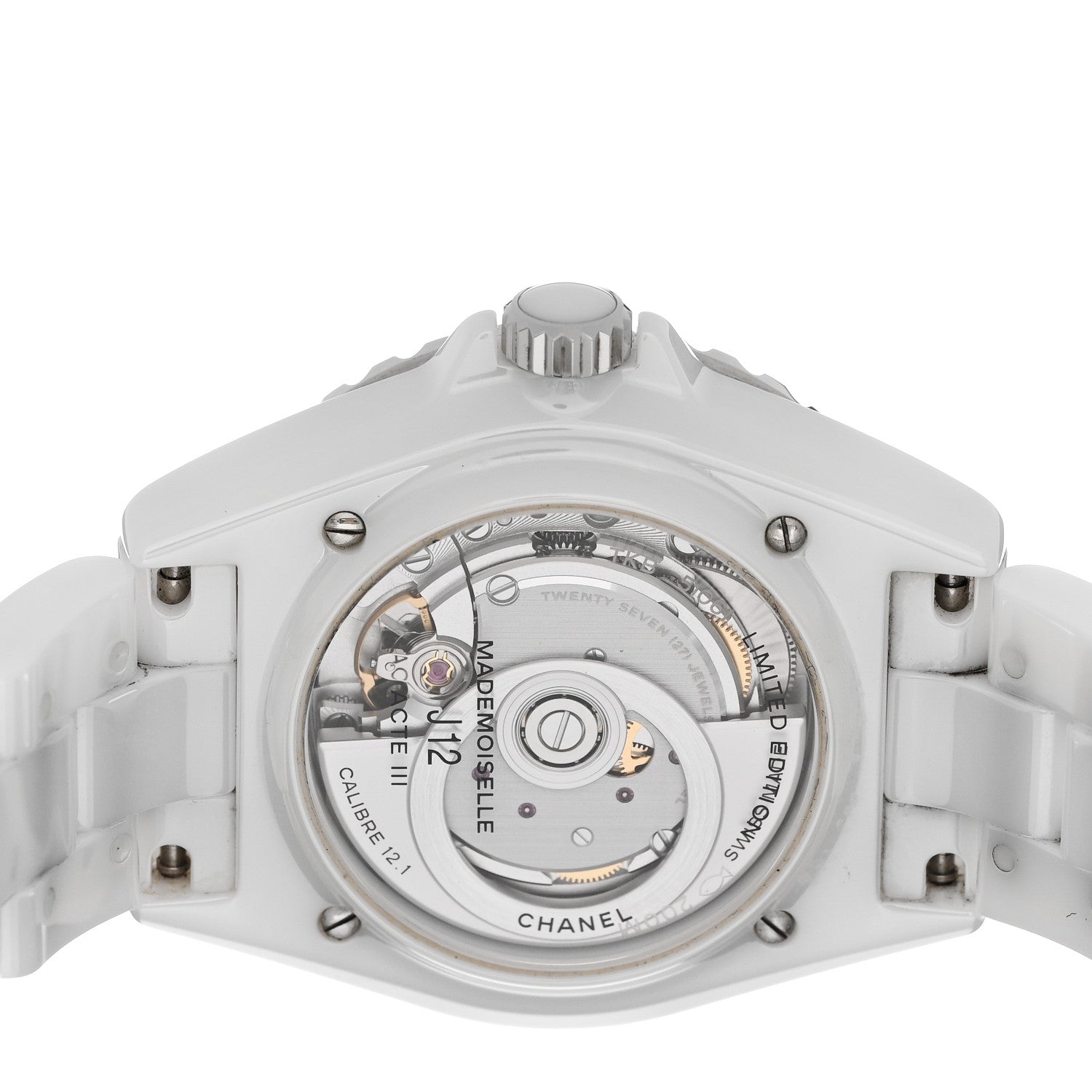 Chanel Stainless Steel Ceramic 38mm J12 Limited Edition Mademoiselle La Pausa Automatic Watch White 4 of 5