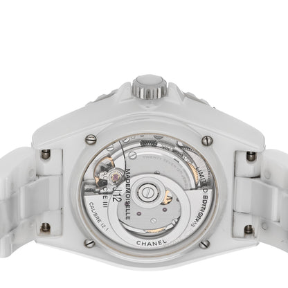 Chanel Stainless Steel Ceramic 38mm J12 Limited Edition Mademoiselle La Pausa Automatic Watch White 4 of 5