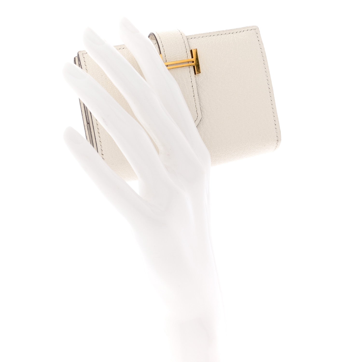 Hermes Chevre Mysore Mini Bearn Wallet Nata 2 of 8