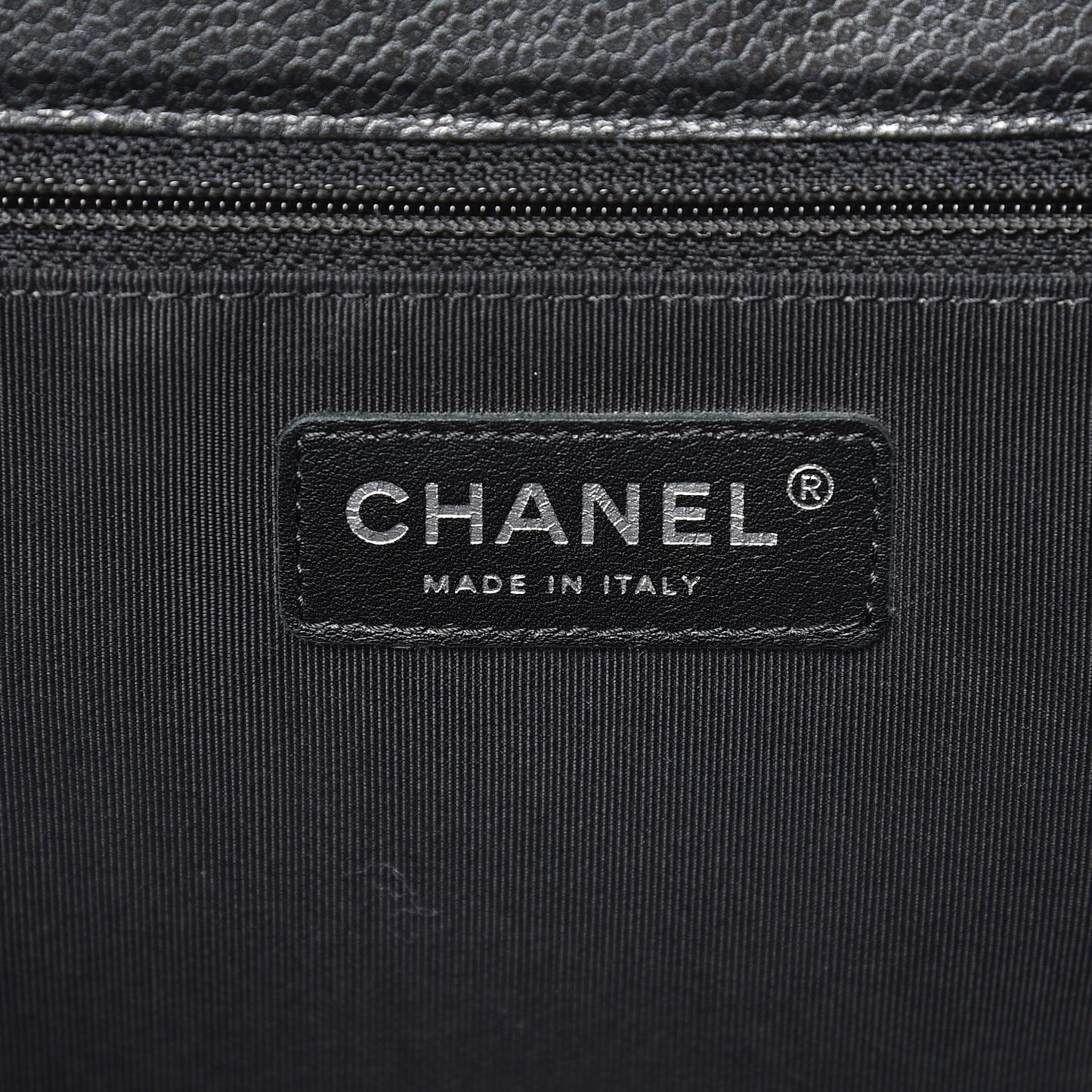 Caviar Quilted Flap Tote Black