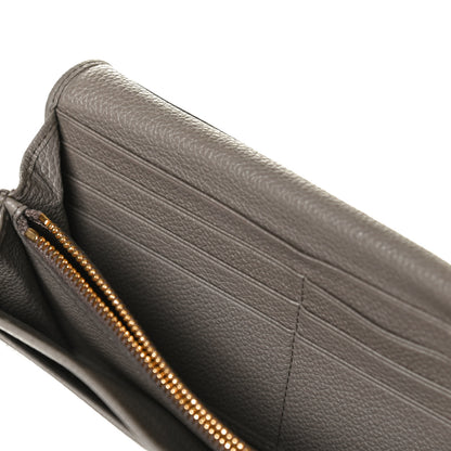 Prada Vitello Daino Metal Continental Flap Wallet Argilla 14 of 14