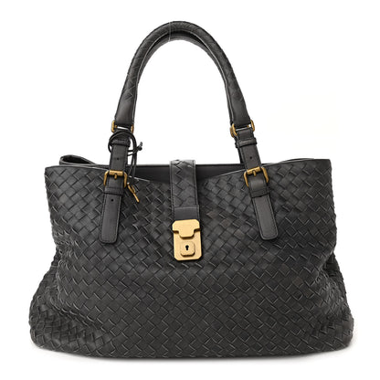 Bottega Veneta Nappa Intrecciato Medium Roma Tote Ferro Gray 1 of 9