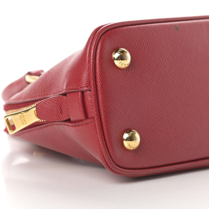 Prada Saffiano Lux Mini Promenade Tote Fuoco 8 of 11