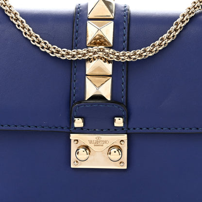 Valentino Garavani Vitello Small Glam Lock Rockstud Flap Blue China 8 of 13