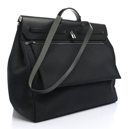 Hermes Toile Vache Hunter Herbag Zip 50 MM Black 3 of 10